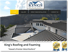 Tablet Screenshot of kingsroofinghi.com